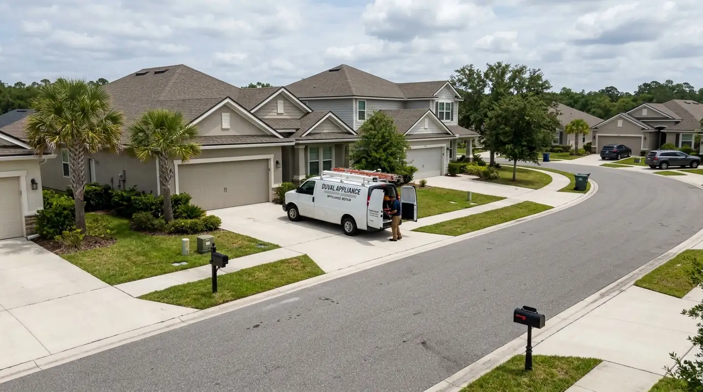 Newer subdivision homes in Oceanway, Jacksonville