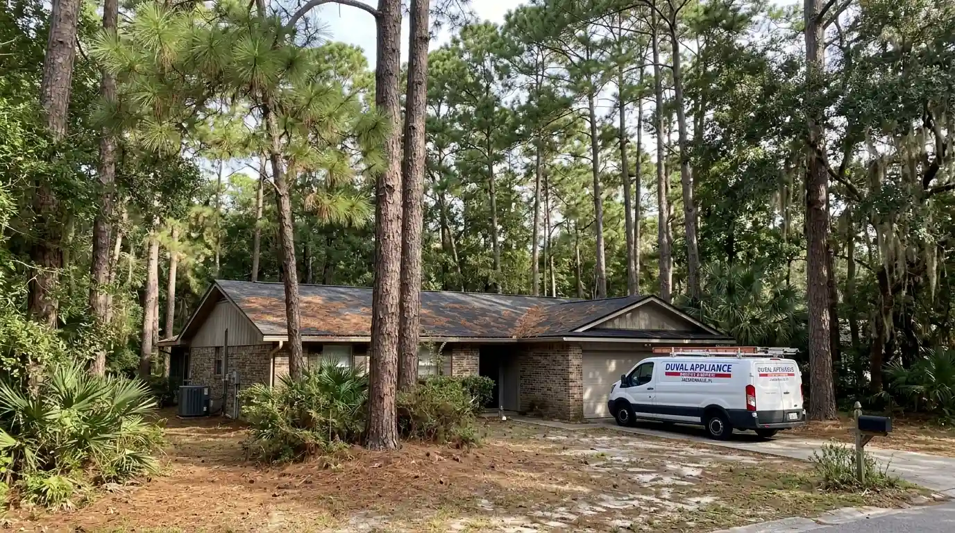 Home on a wooded lot in Fort Caroline, Jacksonville
